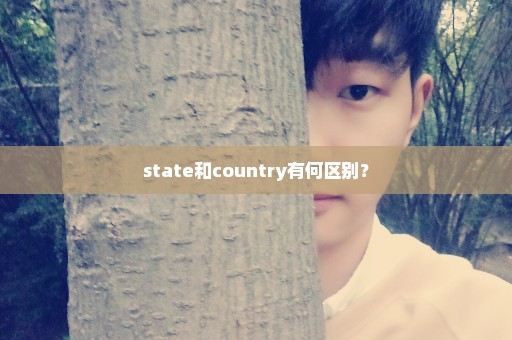 state和country有何区别？