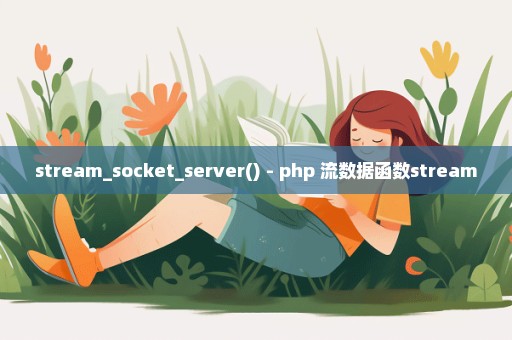 stream_socket_server() - php 流数据函数stream