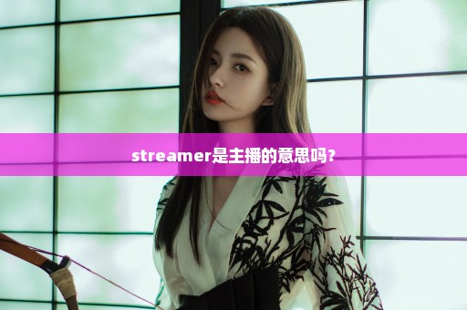 streamer是主播的意思吗？