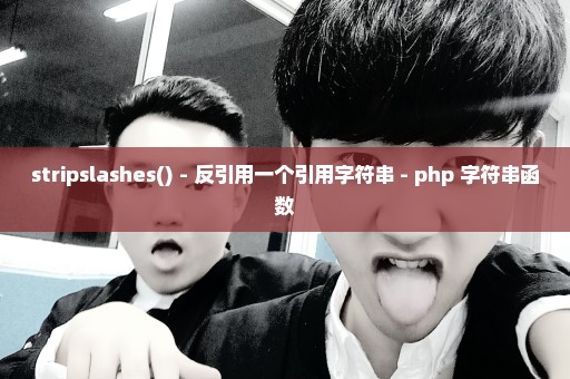 stripslashes() - 反引用一个引用字符串 - php 字符串函数