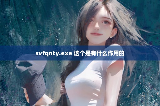 svfqnty.exe 这个是有什么作用的