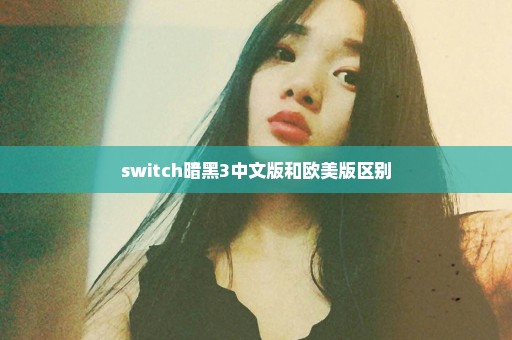 switch暗黑3中文版和欧美版区别