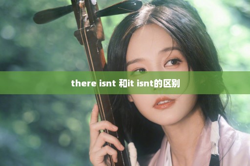 there isnt 和it isnt的区别