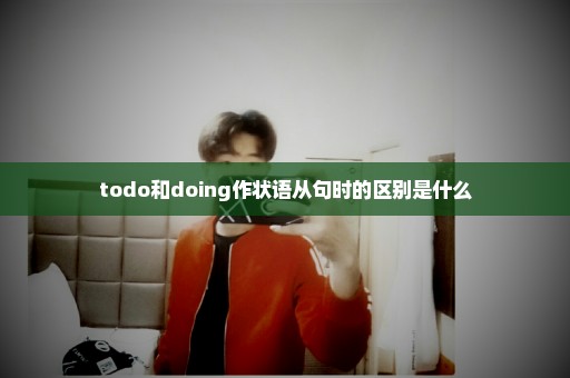 todo和doing作状语从句时的区别是什么