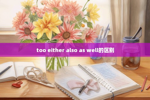 too either also as well的区别