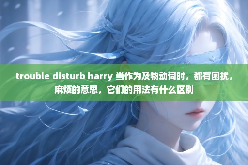 trouble disturb harry 当作为及物动词时，都有困扰，麻烦的意思，它们的用法有什么区别