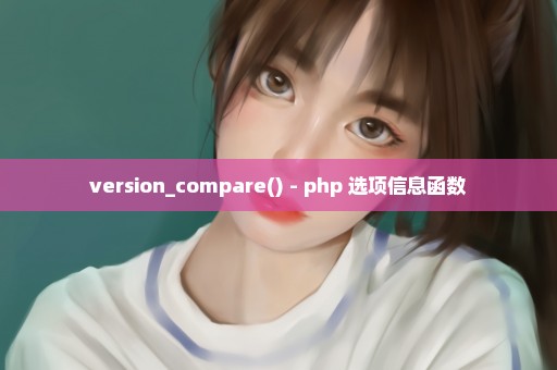 version_compare() - php 选项信息函数