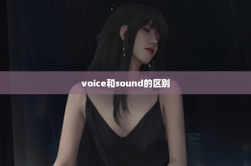 voice和sound的区别