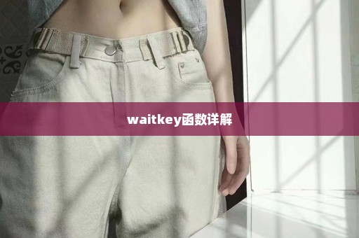 waitkey函数详解