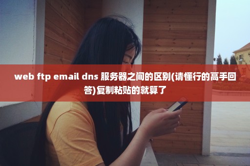 web ftp email dns 服务器之间的区别(请懂行的高手回答)复制粘贴的就算了