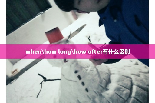 when\how long\how ofter有什么区别