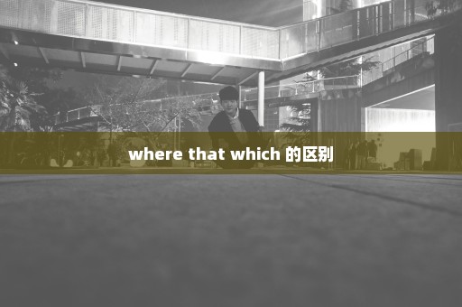 where that which 的区别