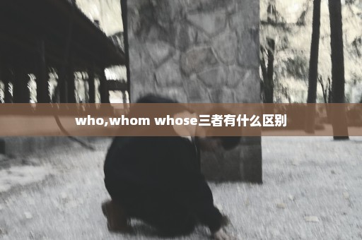 who,whom whose三者有什么区别