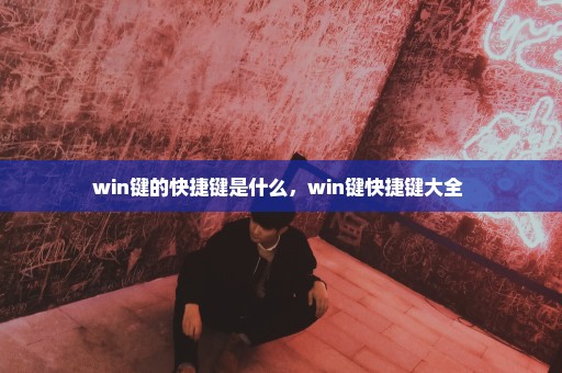 win键的快捷键是什么，win键快捷键大全 