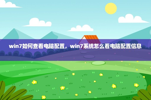 win7如何查看电脑配置，win7系统怎么看电脑配置信息 