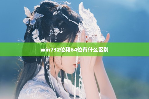 win732位和64位有什么区别