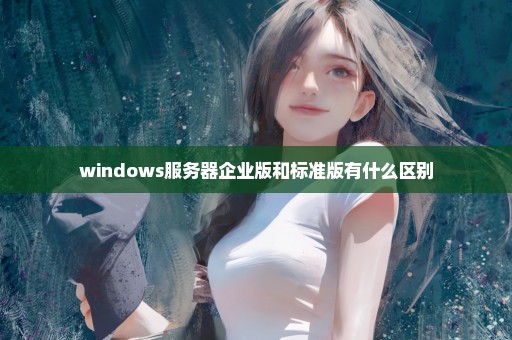 windows服务器企业版和标准版有什么区别