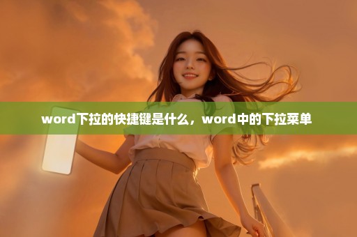 word下拉的快捷键是什么，word中的下拉菜单 