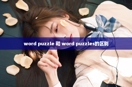 word puzzle 和 word puzzles的区别