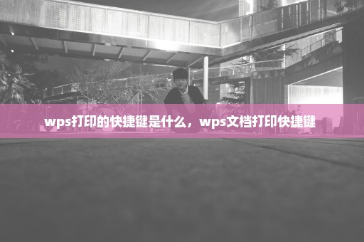 wps打印的快捷键是什么，wps文档打印快捷键 