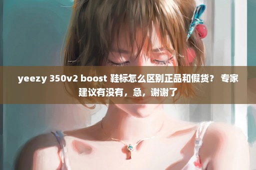 yeezy 350v2 boost 鞋标怎么区别正品和假货？ 专家建议有没有，急，谢谢了